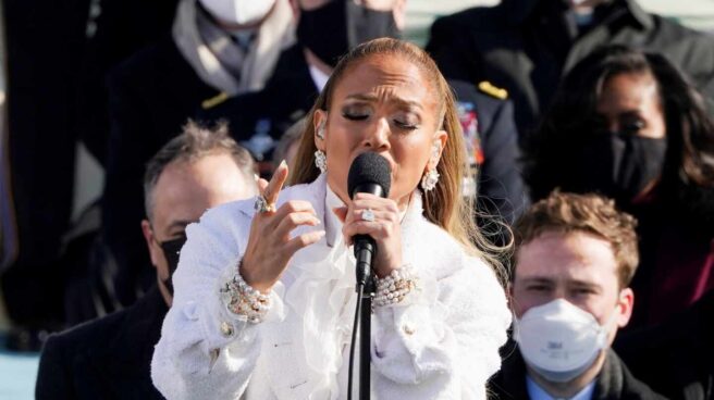 Jennifer López, en el acto de investidura de Joe Biden.