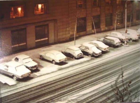 Cuando los madrileños esquiaron en el Parque del Oeste las nevadas que puede superar Filomena 1984