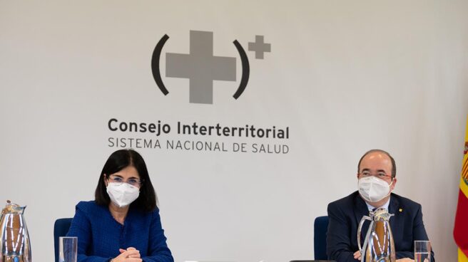 Carolina Darias y Miquel Iceta, en el Consejo Interterritorial de Salud.