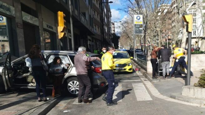La escena del atropello en Reus (Tarragona). La escena del atropello en Reus (Tarragona).