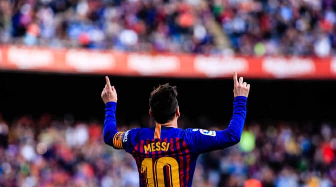 Leo Messi celebra un gol, en una imagen de archivo.