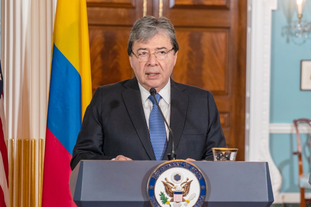 El ministro de Defensa de Colombia, Carlos Holmes Trujillo.