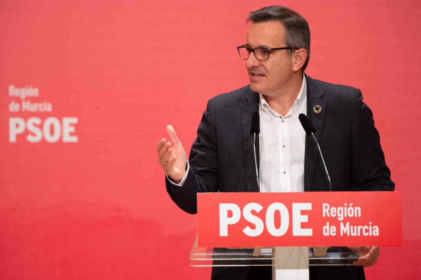 El secretario General del PSOE de la Región de Murcia, Diego Conesa.