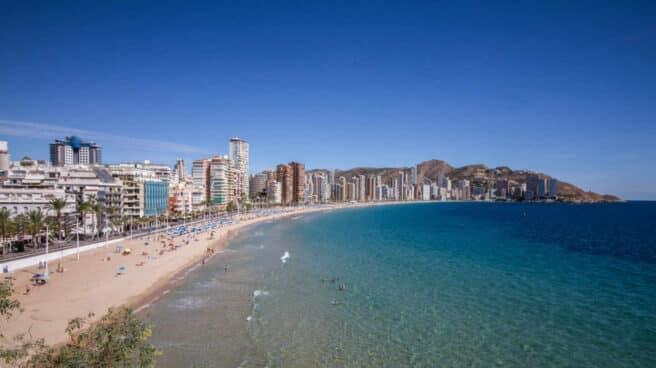 Playa de Levante de Benidorm (Alicante).