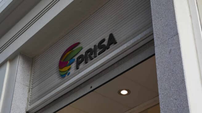 Logo de Prisa de la Calle Gran Vía de Madrid, en España