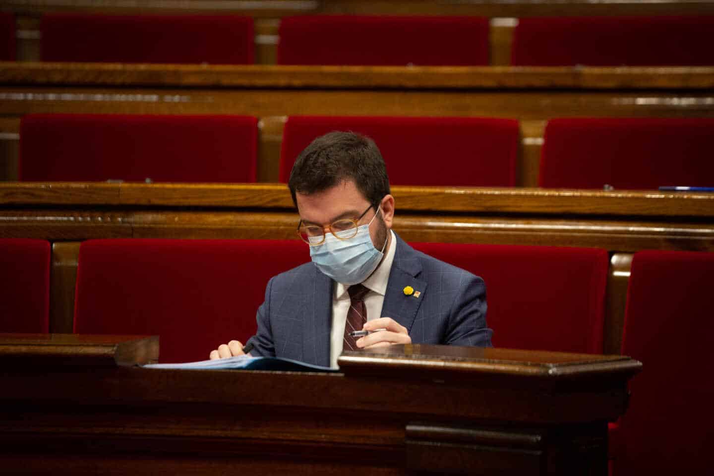 El presidente en funciones de la Generalitat, Pere Aragonés.