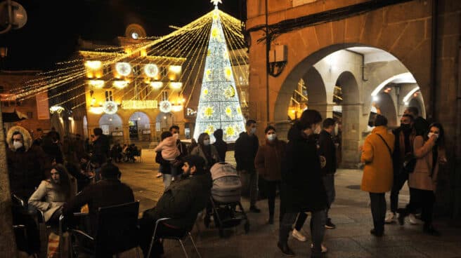 Navidad en la Plaza Mayor de Orense.