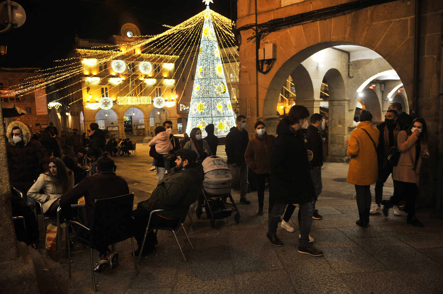 Navidad en la Plaza Mayor de Orense.