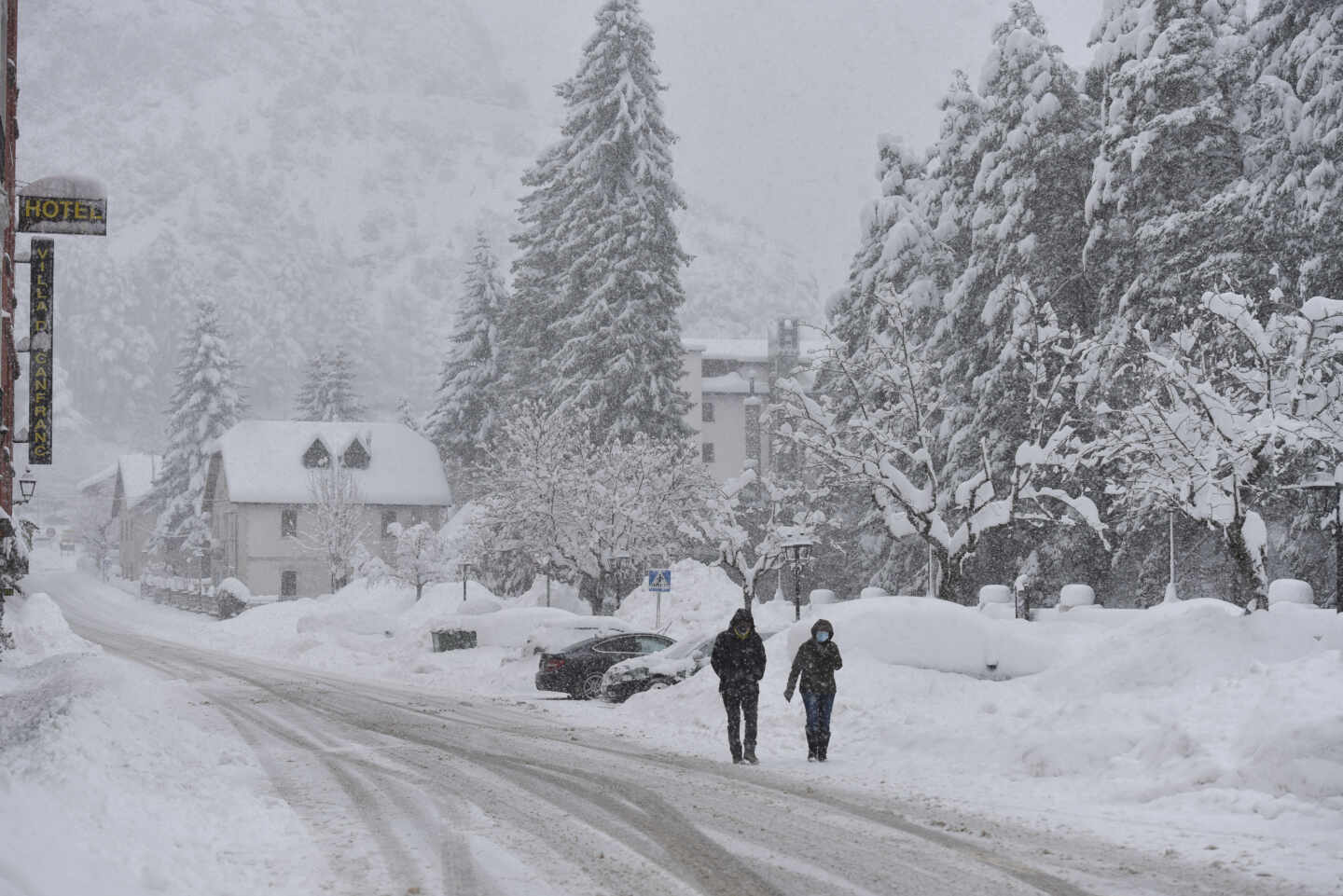 Nieve en el Pirineo aragonés