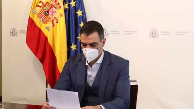 El presidente Pedro Sánchez, durante la reunión del CECOD.