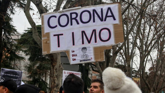 Manifestación en Madrid contra la crisis de la COVID-19