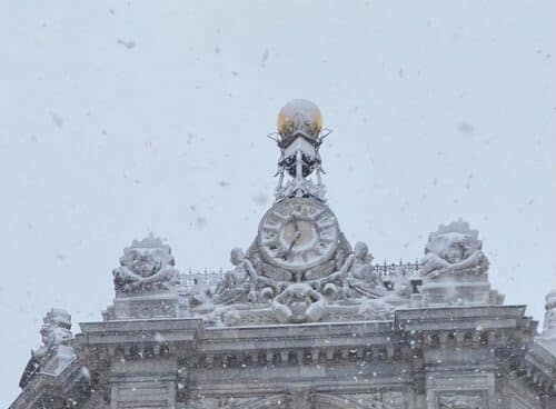 Filomena paró el reloj del Banco de España por primera vez en 130 años