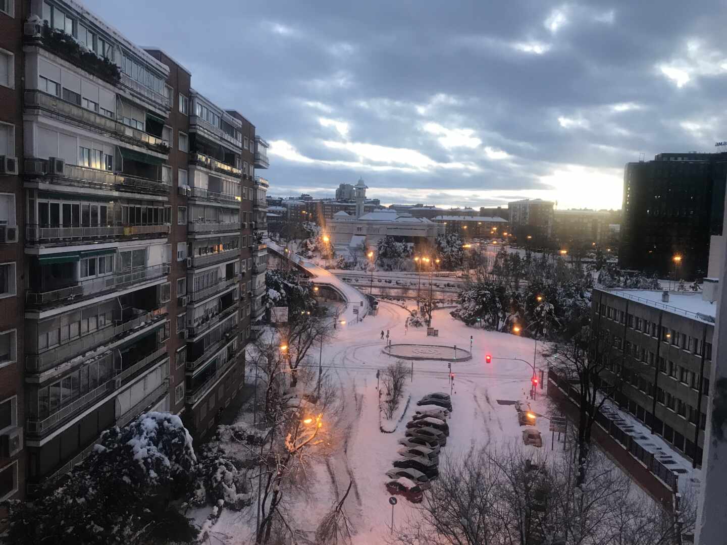 Nieve en Madrid.