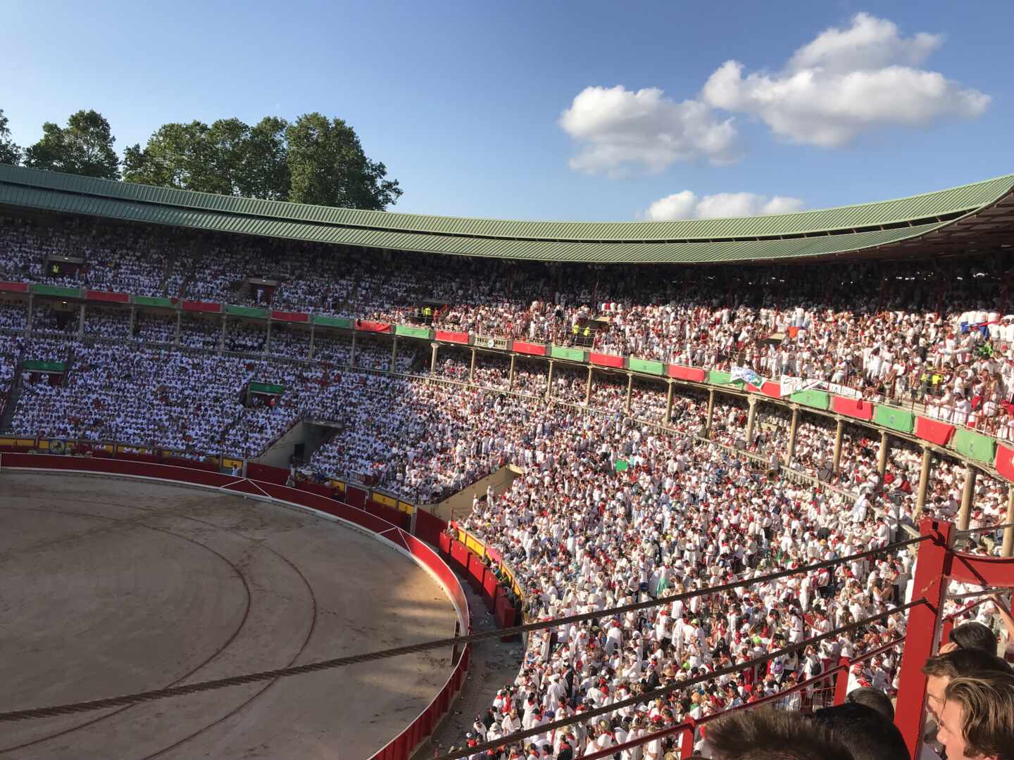 Plaza de toros de Pamplona en los Sanfermines.