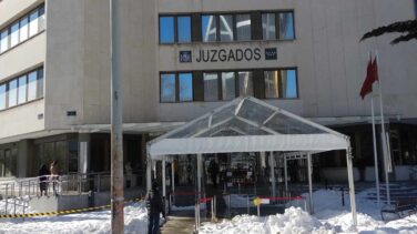 Turnos dobles y un vigilante de seguridad escayolado, así transcurrió la mañana en los Juzgados