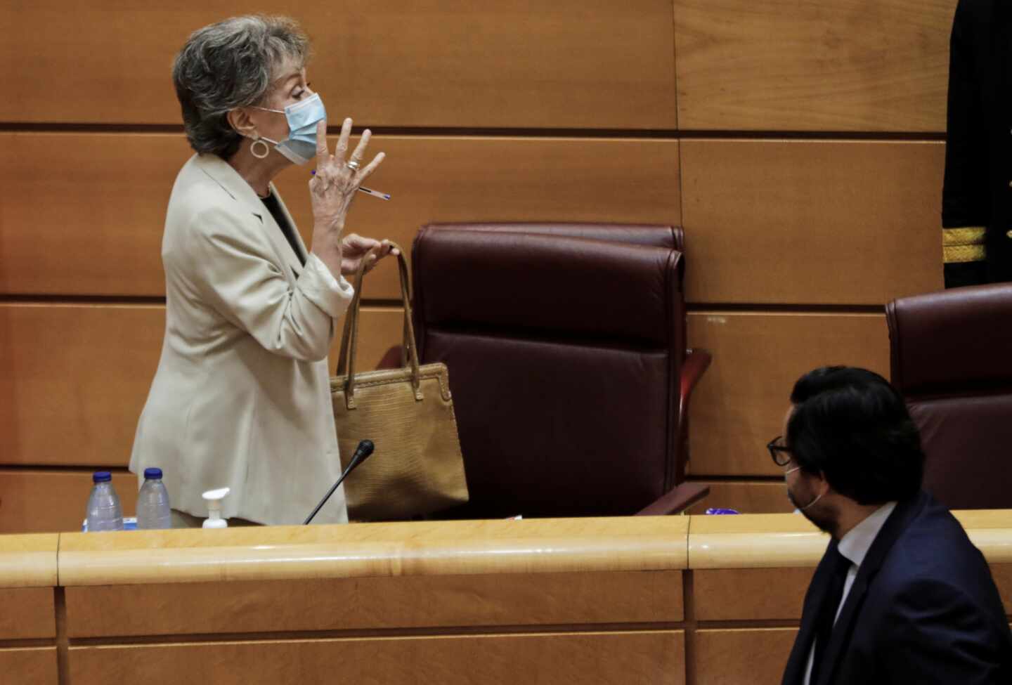 La administradora única de RTVE, Rosa María Mateo, en una comparecencia en el Senado.