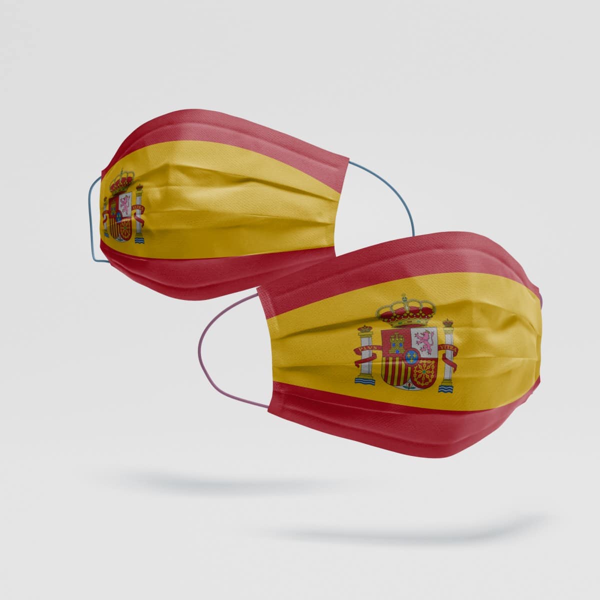 Mascarilla con la bandera de España.