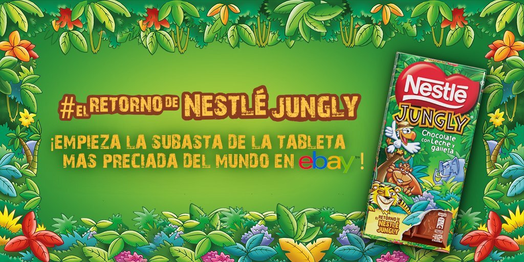 Nestlé subasta en Ebay por 12.000 euros una de sus clásicas tabletas de chocolate 'Jungly'