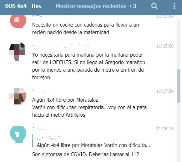 Filomena llena las calles de solidaridad: "Llevo unos 40 desplazamientos al hospital"