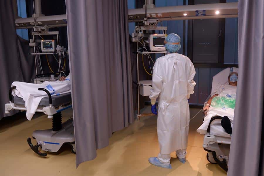 Pacientes ingresados con coronavirus en el Hospital Río Hortega de Valladolid.