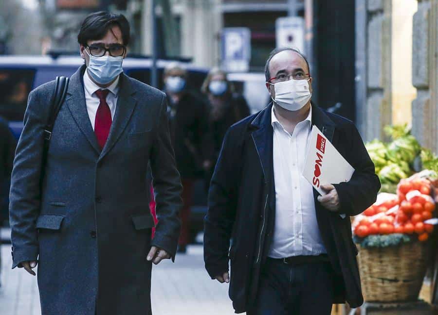 Salvador Illa y Miquel Iceta, juntos en Barcelona.