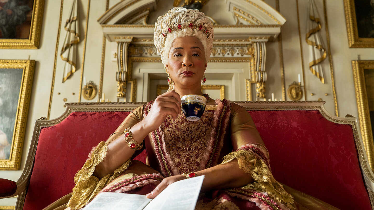 La Reina Charlotte en ‘Los Bridgerton’, interpretada por Golda Rosheuvel.