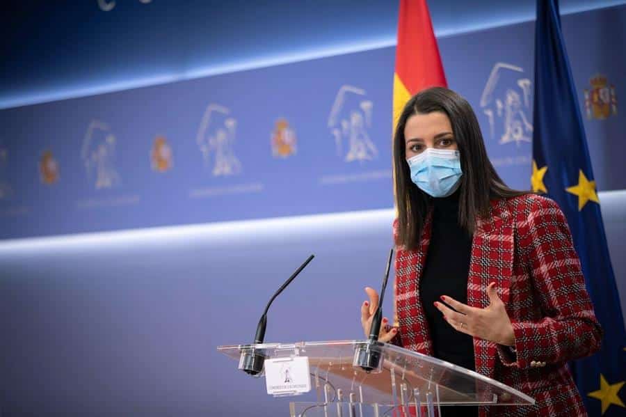 Inés Arrimadas, en el Congreso de los Diputados.