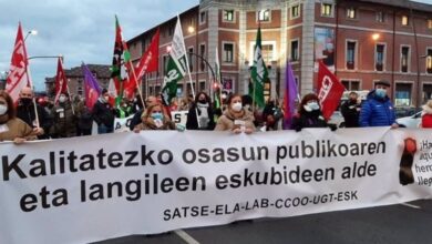 Los sindicatos llaman hoy a la huelga en la sanidad vasca en pleno pico de la tercera ola