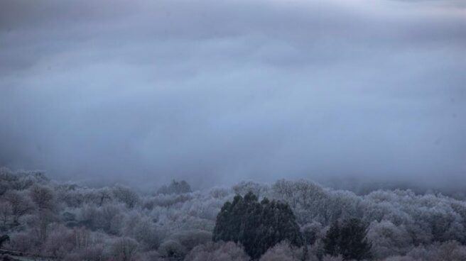 Paisaje helado al amanecer del día 6 de enero.