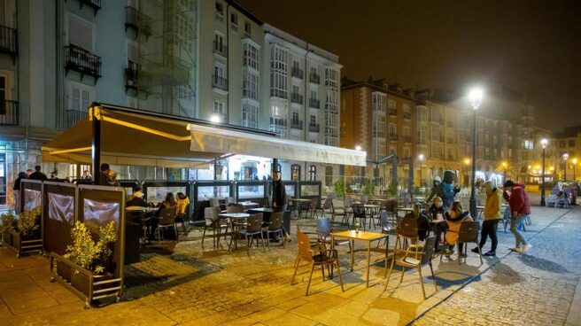 Terraza de un bar en Burgos.