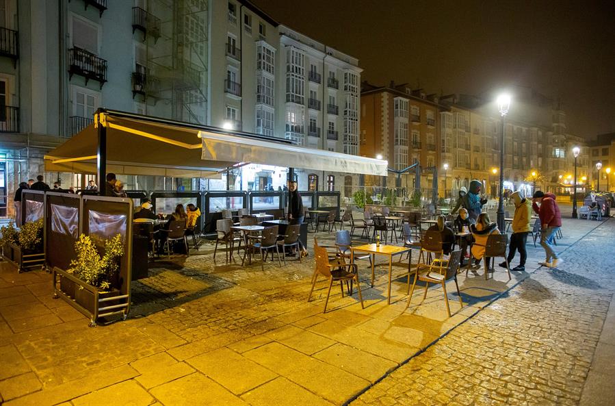 Terraza de un bar en Burgos.