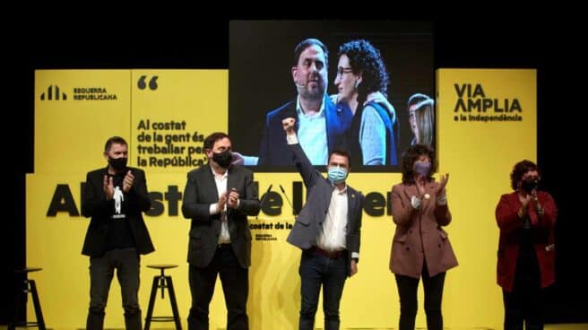 Acto central de campaña de ERC, en Gerona. Acto central de campaña de ERC, en Gerona.