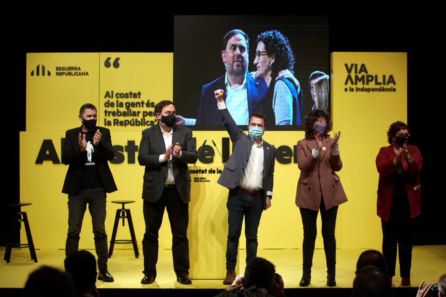 Acto central de campaña de ERC, en Gerona.