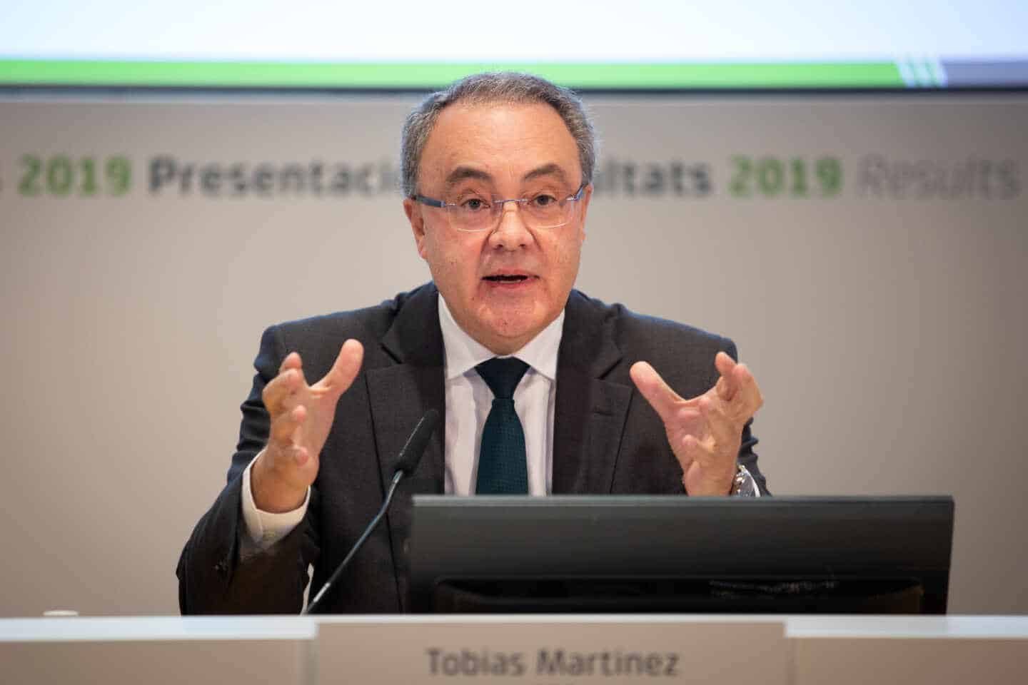 Tobías Martínez, CEO de Cellnex durante la presentación de resultados
