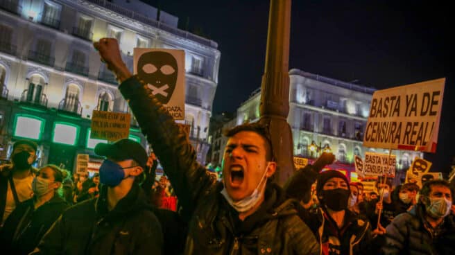 Segundo día de protestas contra el encarcelamiento de Pablo Hasel