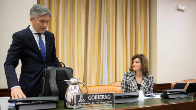 grande-marlaska-comparecencia-comision-interior Grande-Marlaska, junto a la presidenta (Ana Botella), en su comparecencia del 23 de abril ante la Comisión de Interior.