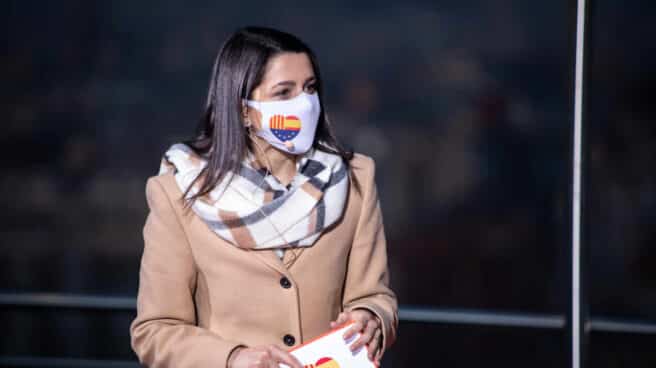 La presidenta de Ciudadanos, Inés Arrimadas, en un acto del partido en Cataluña