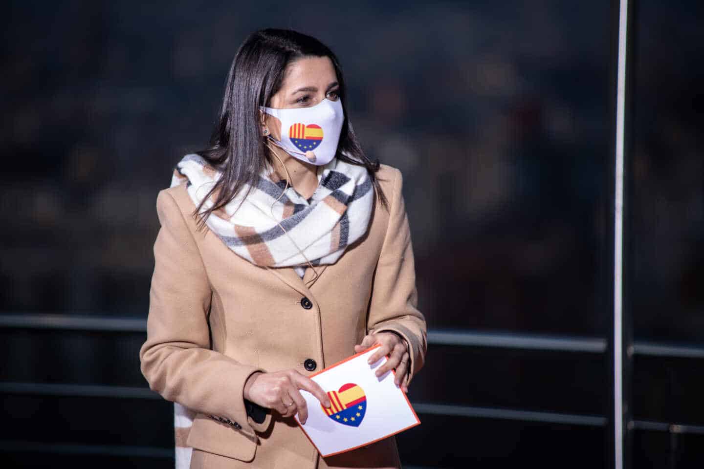 La presidenta de Ciudadanos, Inés Arrimadas, en un acto del partido en Cataluña