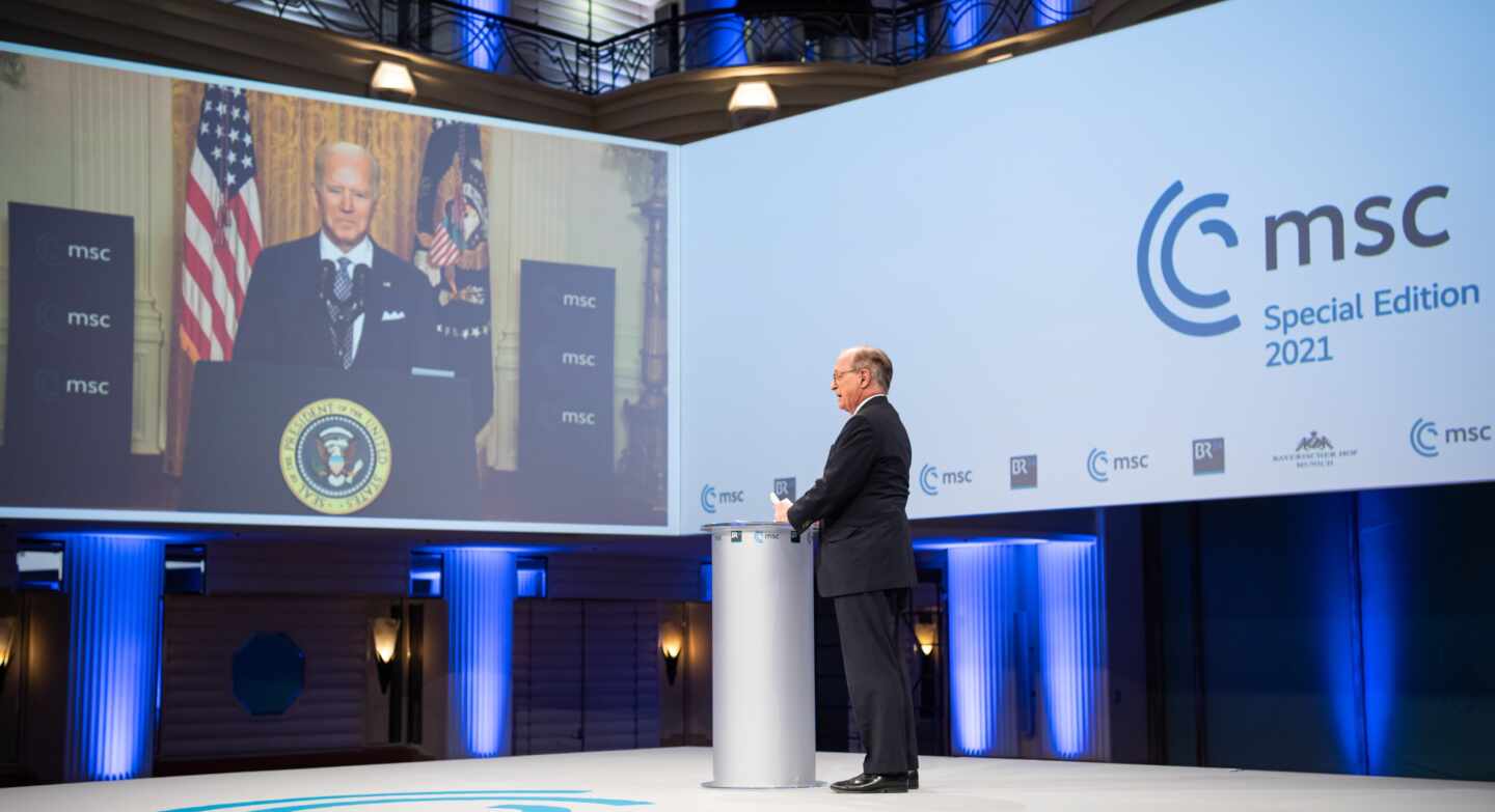 Joe Biden interviene en la Conferencia de Seguridad de Múnich