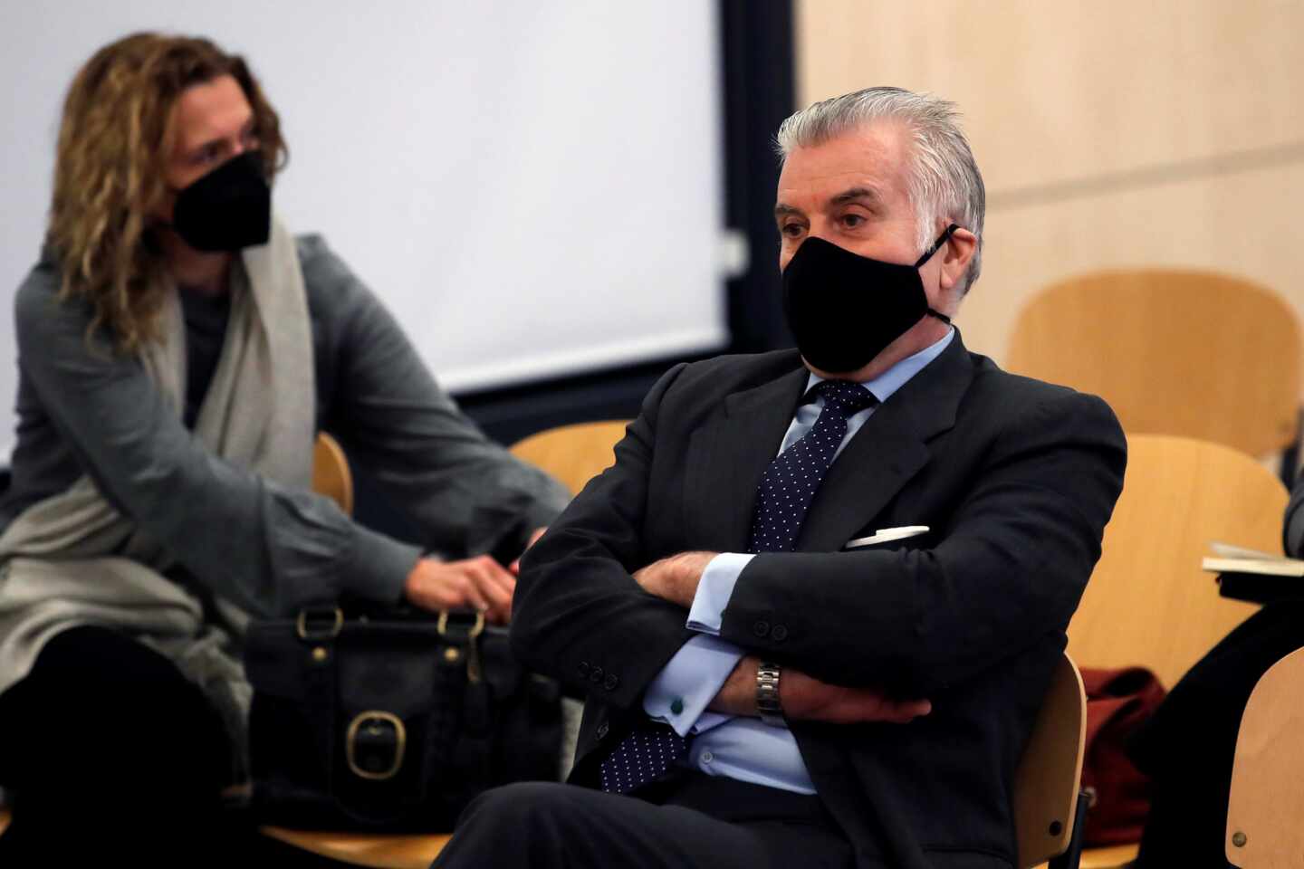 El ex tesorero del PP Luis Bárcenas, durante el juicio por la presunta caja 'B' del PP.