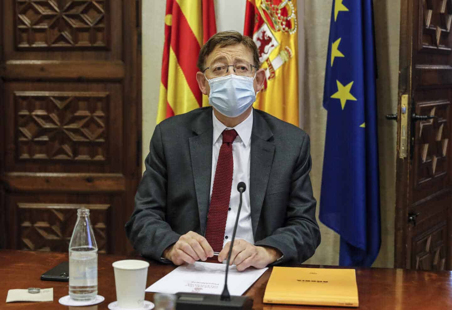 Ximo Puig, el president de la Generalitat Valenciana en una rueda de prensa