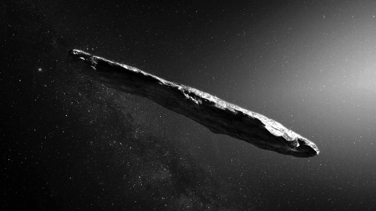 Recreación artística de Oumuamua.
