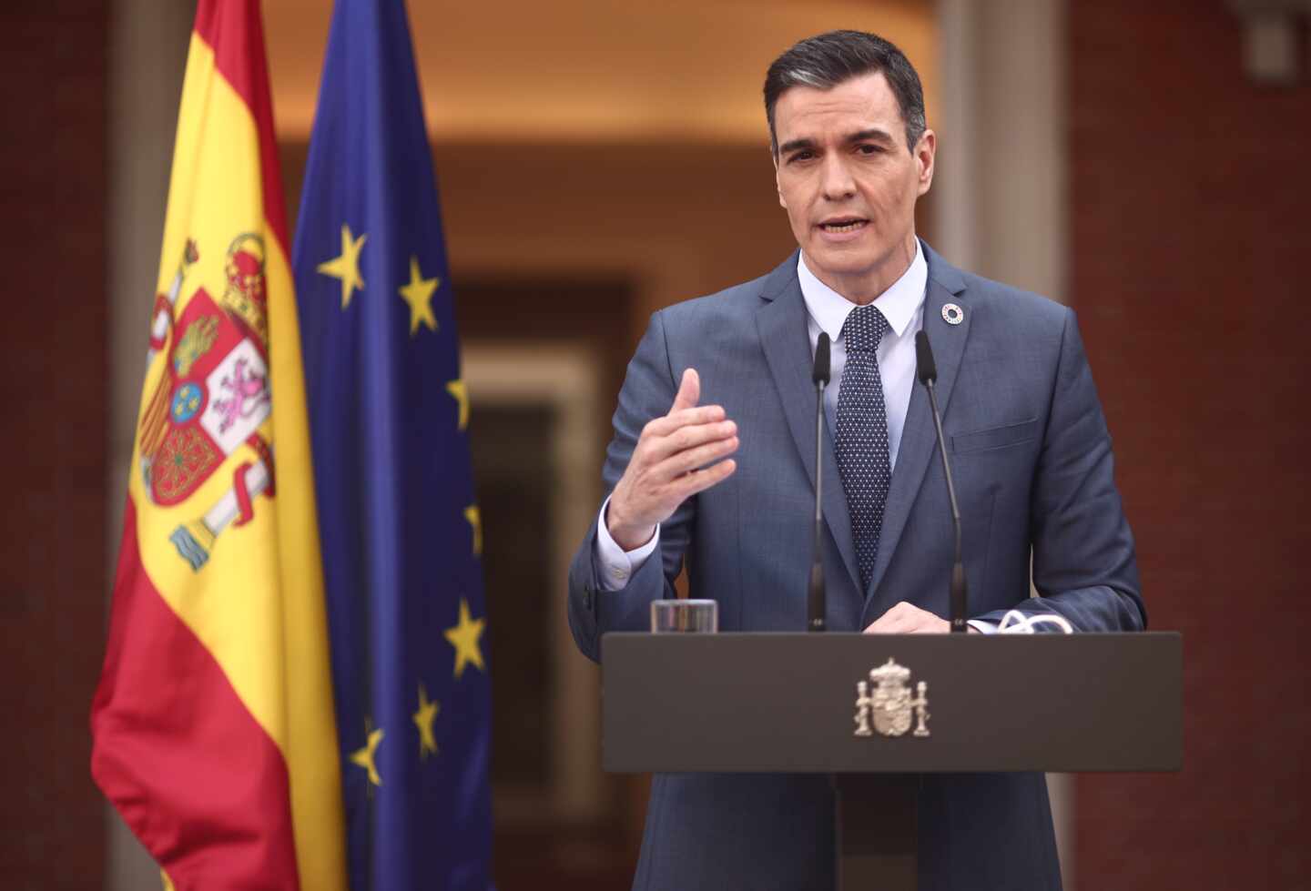 Pedro Sánchez, en la Moncloa.