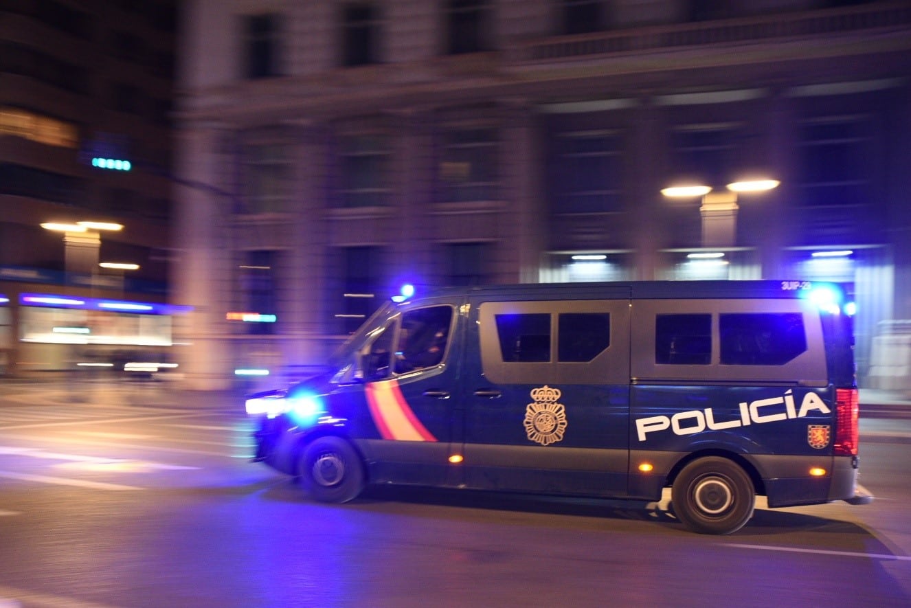 Un furgón de la Policía Nacional Antidisturbios