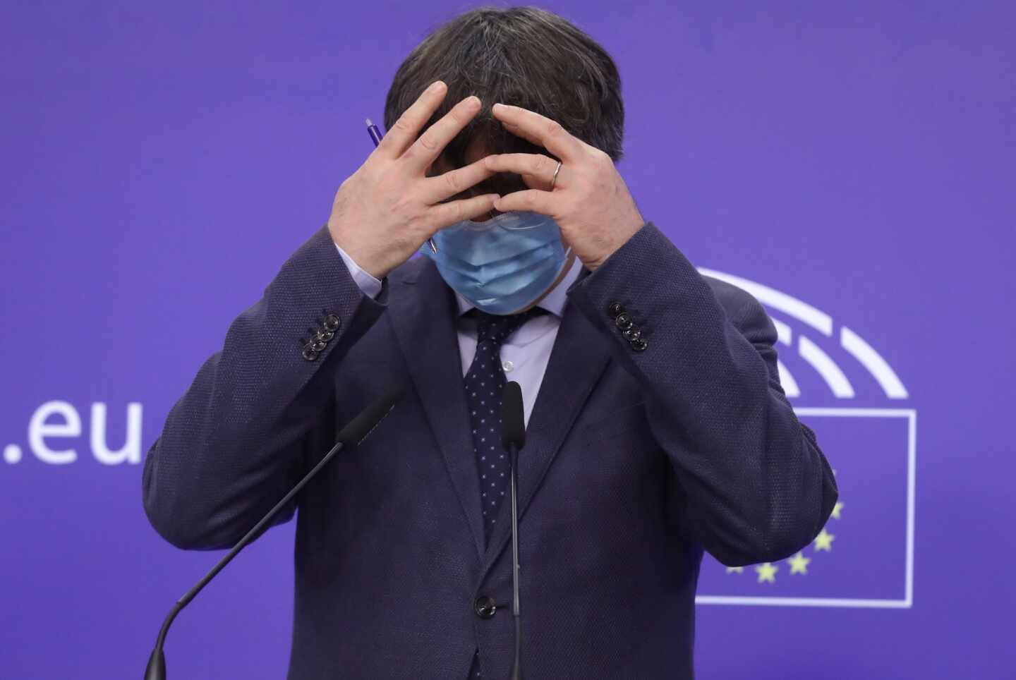 Carles Puigdemont. en Bruselas.