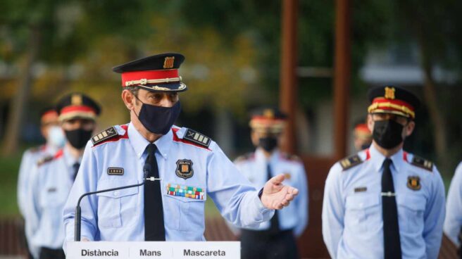 El mayor de los Mossos, Josep Lluís Trapero, en una comparecencia tras su reincorporación al puesto.