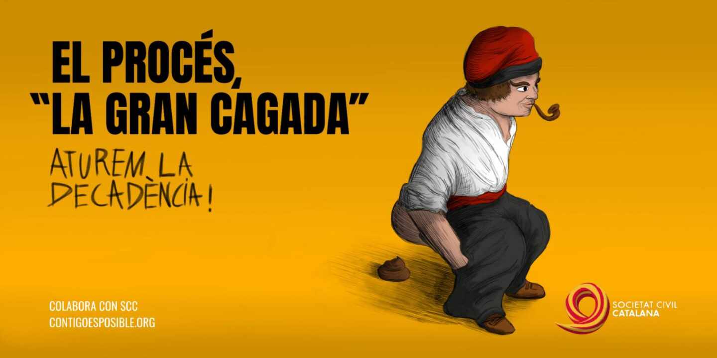 La pancarta de la Societat Civil Catalana.