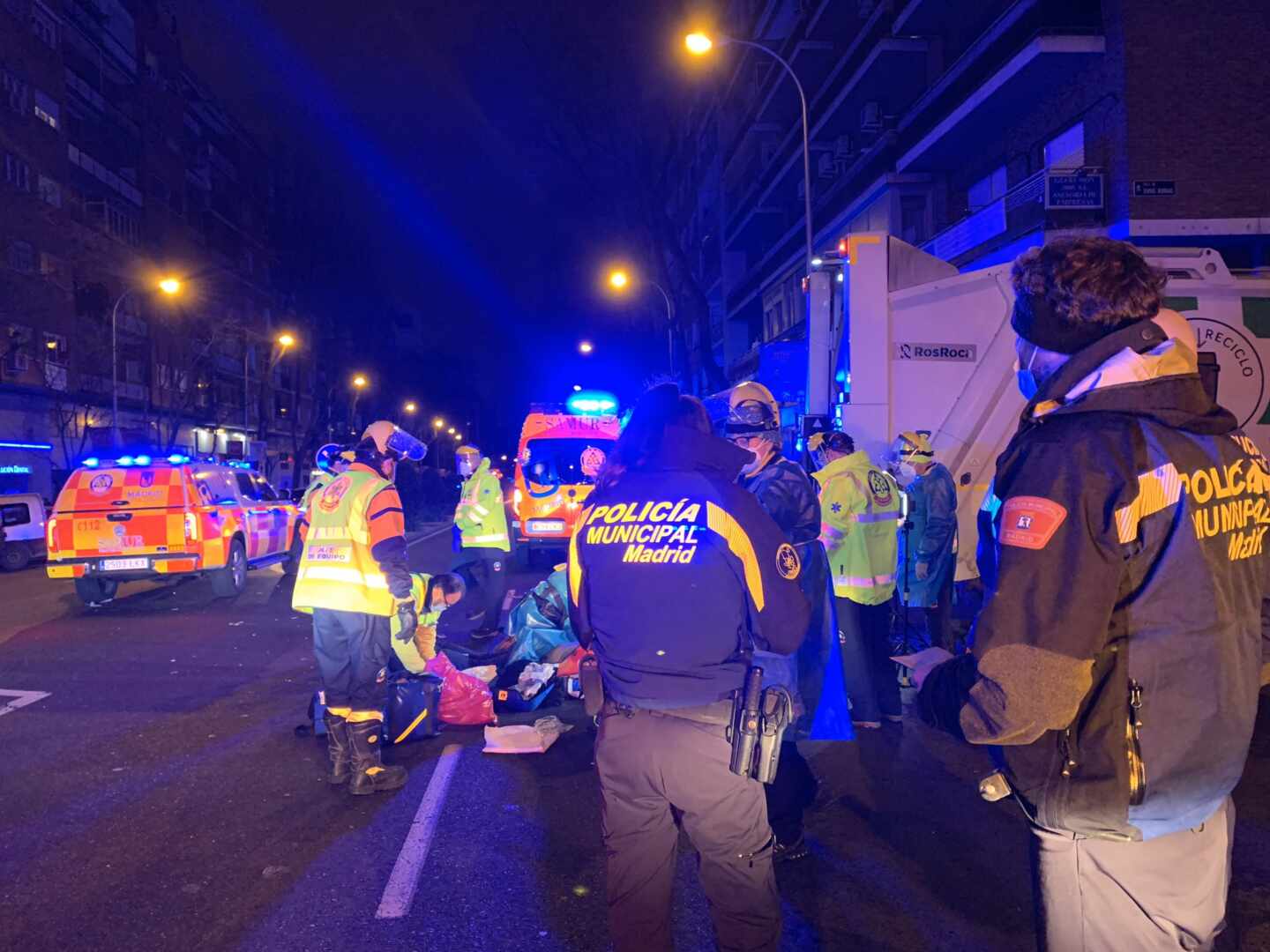 Accidente mortal de un repartidor en Madrid.