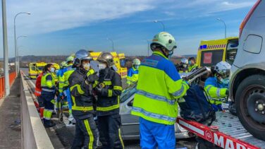 Un gruista muere y un chófer de VTC está grave tras un atropello en la M-45