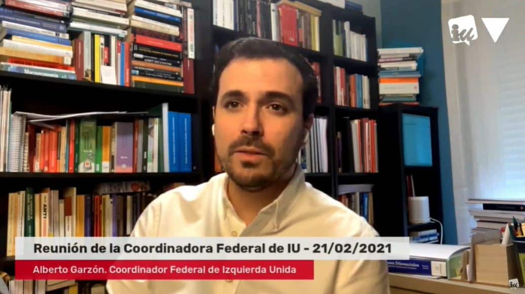 Alberto Garzón, en la Coordinadora Federal de Izquierda Unida.